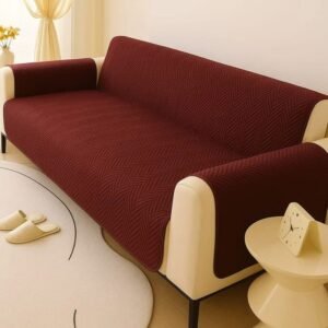 ULTRASONIC SOFT SOFA COVER (Maroon)