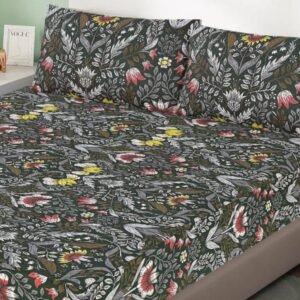3 Pcs Quilted Fitted Sheet Set